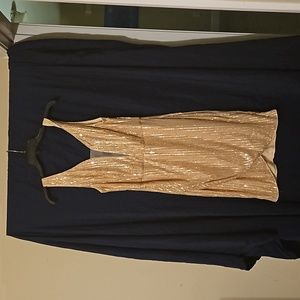 Gold cocktail dress
